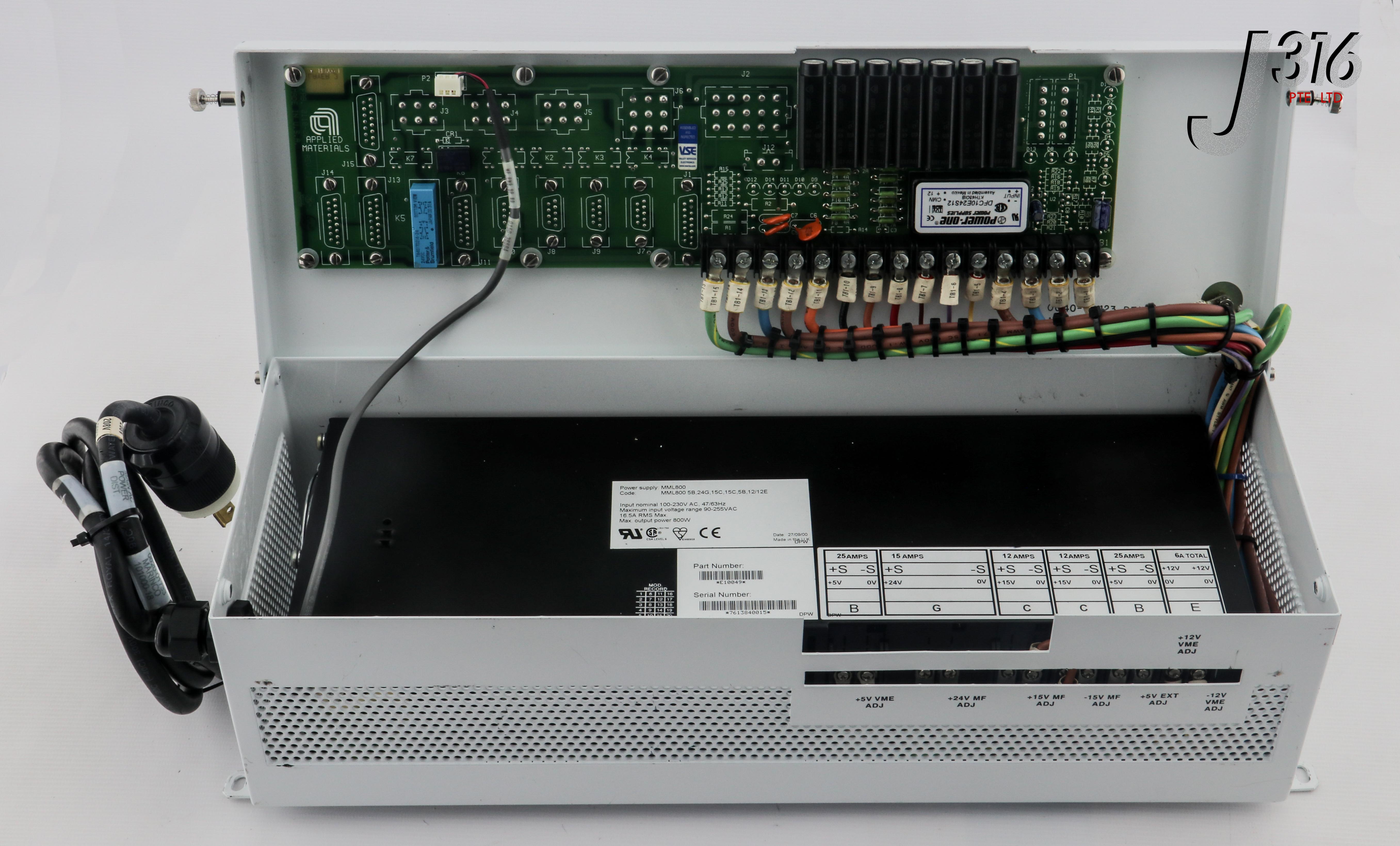 イチ 26196 APPLIED MATERIALS MAINFRAME DC PS ASSY, 0620-01733, 0150